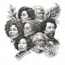 Incorporate quotes from Maya Angelou and Frederick Douglass into a design featuring a symbolic representation of the struggle for equality and justice tattoo design idea