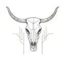 steer skull tattoo design idea