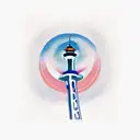Charlevoix Lighthouse and space needle  tattoo design idea