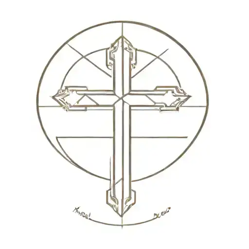 cross with Roman numerals tattoo design idea
