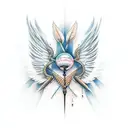 Wing tattoo design idea