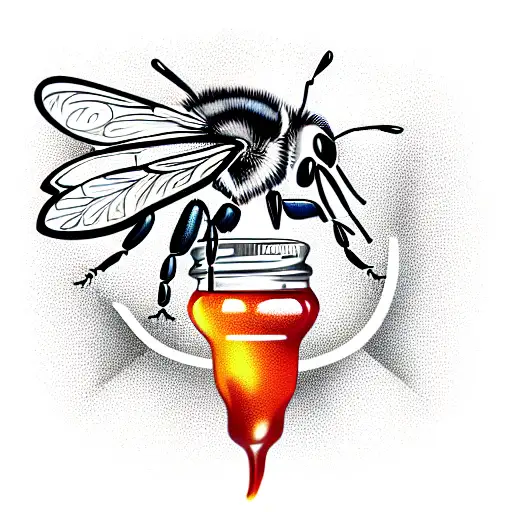 Honey Bee tattoo design idea