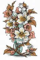 self hug tattoo with vincent van gogh almond blossom tattoo design idea