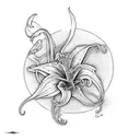 stargazer lily  tattoo design idea