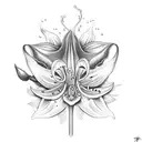 stargazer lily  tattoo design idea