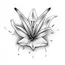 stargazer lily  tattoo design idea