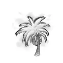 palm trees tattoo design idea