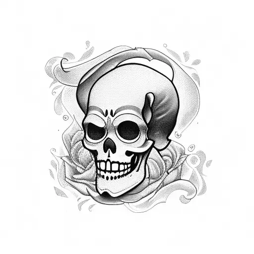 Grim Reaper With Sugar Skull holding hour glass  tattoo design idea