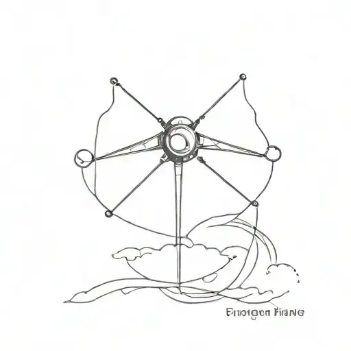 satellite tattoo design idea