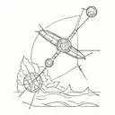 satellite tattoo design idea