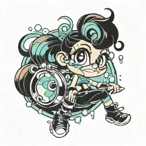 bubbles Powerpuff   tattoo design idea