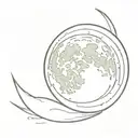 full moon tattoo design idea