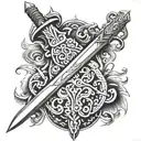 viking sword tattoo tattoo design idea