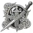 viking sword tattoo tattoo design idea