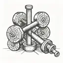 powerlifting barbell wrapped tattoo design idea