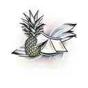 Pineapple tattoo design idea