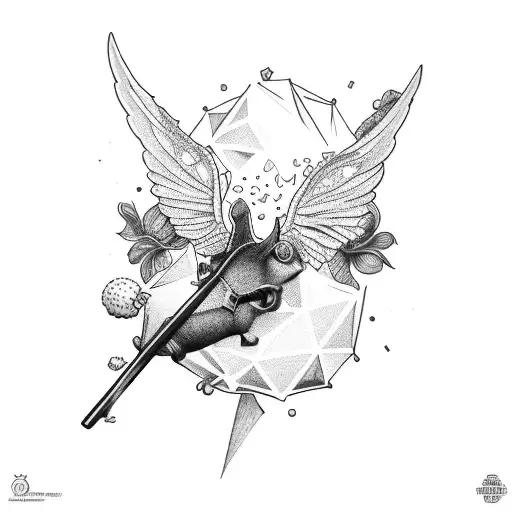 bartender, cocktail  tattoo design idea
