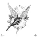 bartender, cocktail  tattoo design idea