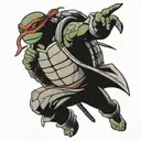 Raphael ninja turtles tattoo design idea