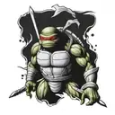 Raphael ninja turtles tattoo design idea