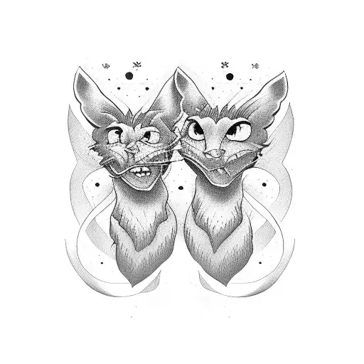 couple tattoo Disney tattoo design idea