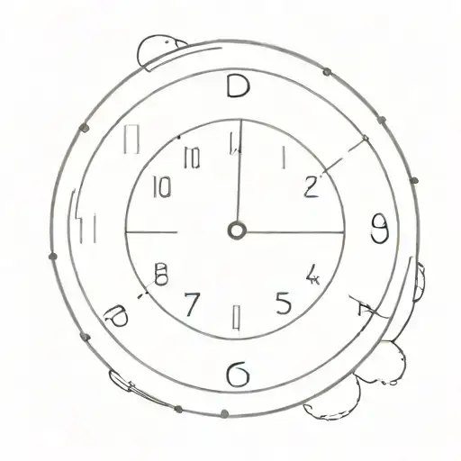 go:od am in clock font tattoo design idea