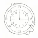 go:od am in clock font tattoo design idea