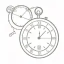 go:od am in clock font tattoo design idea