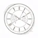 go:od am in clock font tattoo design idea