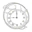 go:od am in clock font tattoo design idea