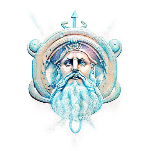 zeus justice perseverance ocean family tattoo design idea