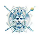 zeus justice perseverance ocean family tattoo design idea