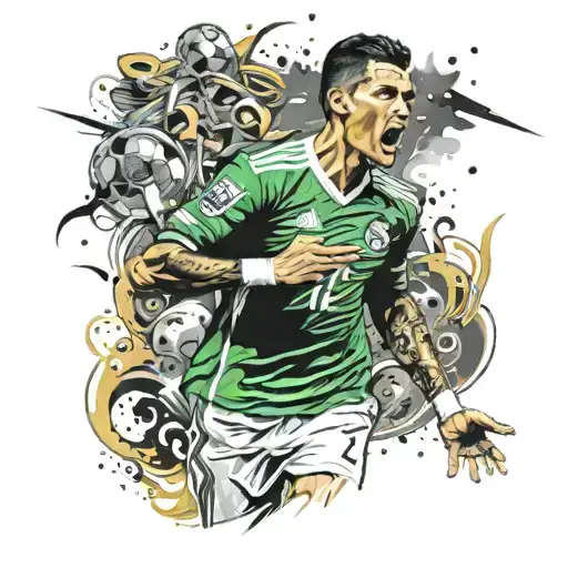 Cristiano Ronaldo iconic celebration tattoo design idea