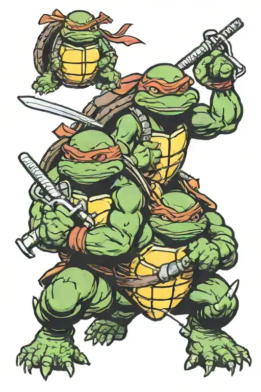 teenage mutant ninja turtles rapheal tattoo design idea