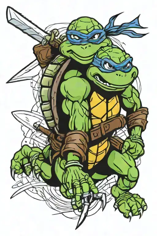 teenage mutant ninja turtles tattoo design idea