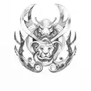 zodiac signs made with ocean waves tattoo design idea