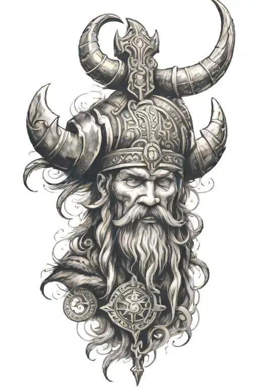 viking arm band tattoo design idea