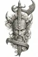 viking arm band tattoo design idea