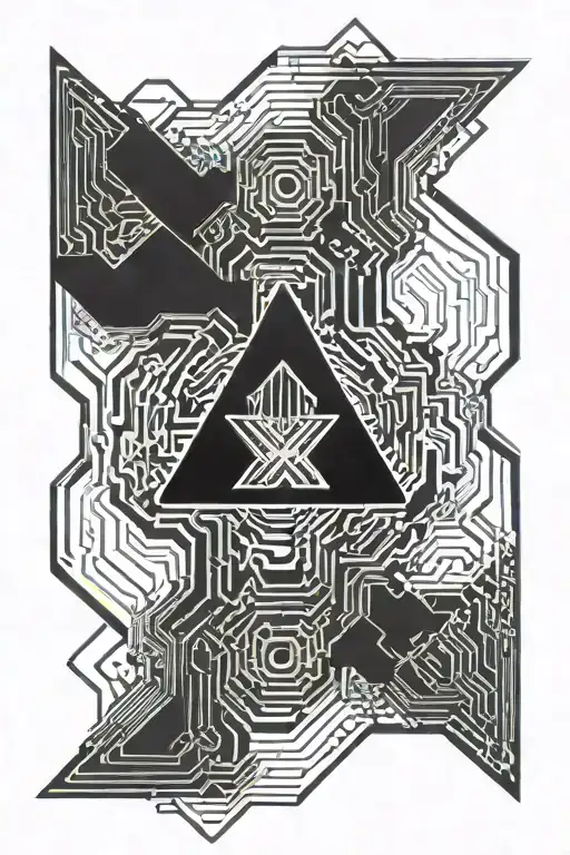 optical illusion tattoo design idea