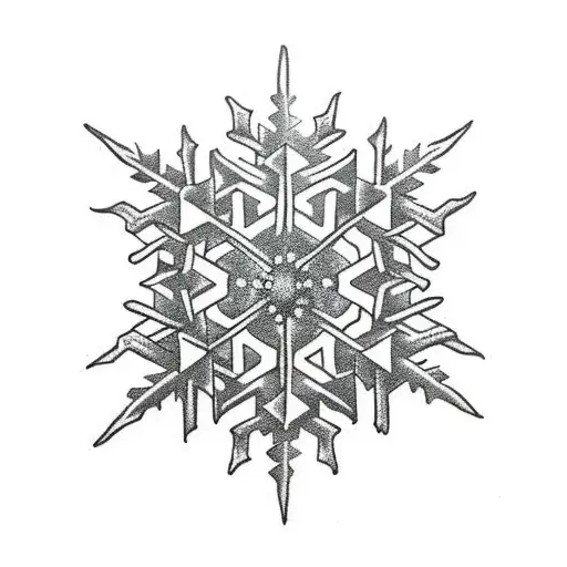 Snowflake  tattoo design idea