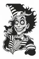 Beetlejuice cartoon tattoo design idea