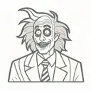 Beetlejuice cartoon tattoo design idea