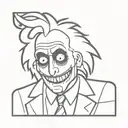 Beetlejuice cartoon tattoo design idea