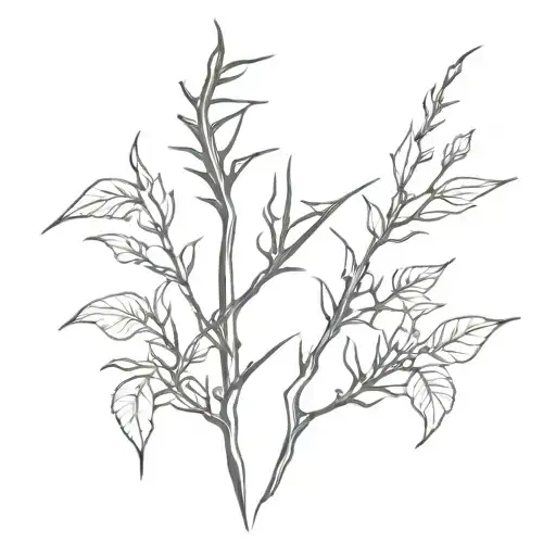 scalpel and thorns coming tattoo design idea