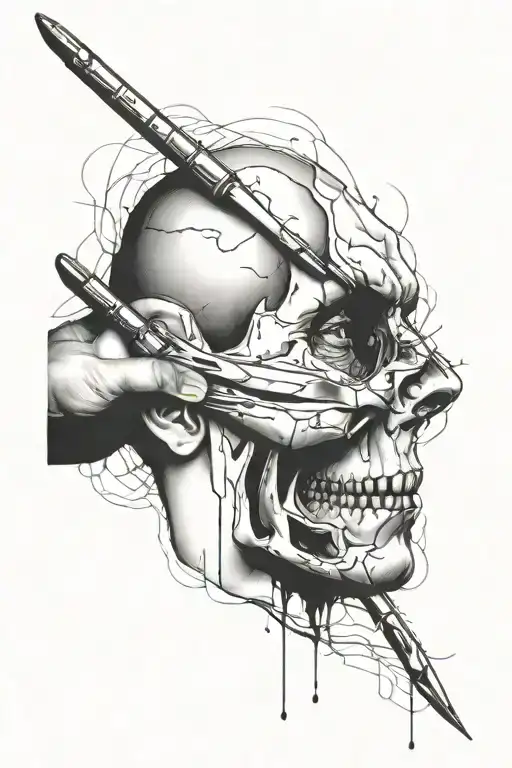 surgical lancet scalpel tattoo design idea