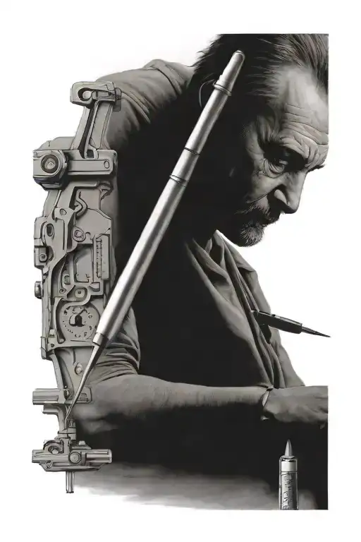 surgical lancet scalpel tattoo design idea