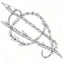 barbed wire and scalpel  tattoo design idea