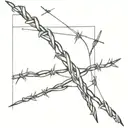 barbed wire and scalpel  tattoo design idea
