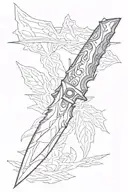 knife lancet scalpel tattoo design idea