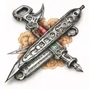 medical scalpel tattoo design idea